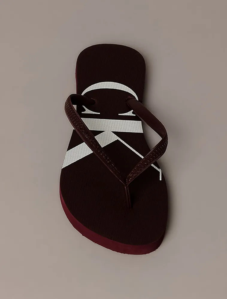 CHINELO CKJ FEM LOGO CORRIDO CK BORDO