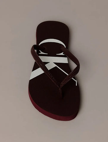CHINELO CKJ FEM LOGO CORRIDO CK BORDO