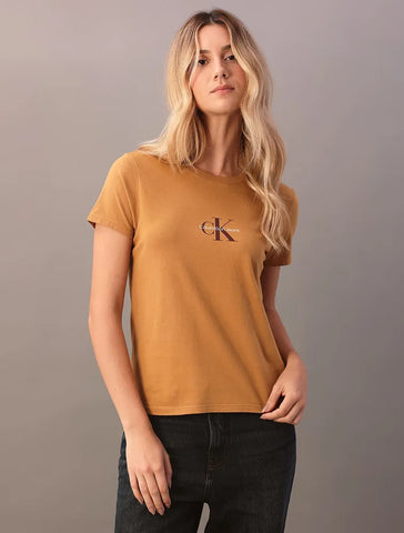 BLUSA CKJ FEM MC REISSUE CENTRALIZADO HAVANA