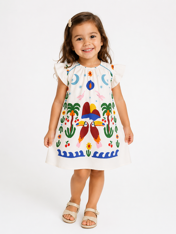 VESTIDO LENCO DO TUCANO FABULA BRANCO