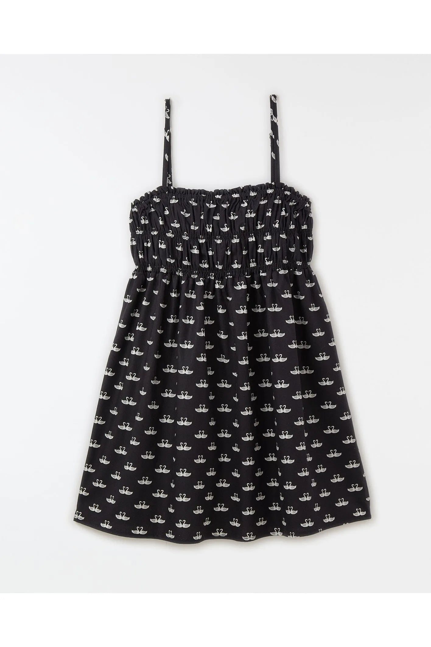 VESTIDO JUV CISNE FARM FUTURA PRETO
