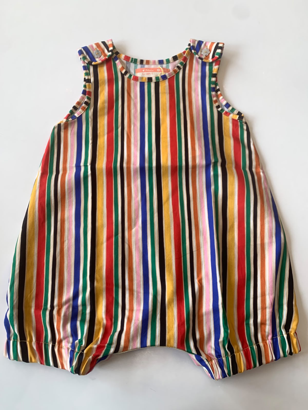 MACAQUINHO BB FEM LISTRA RAINBOW FABULA LISTRADO