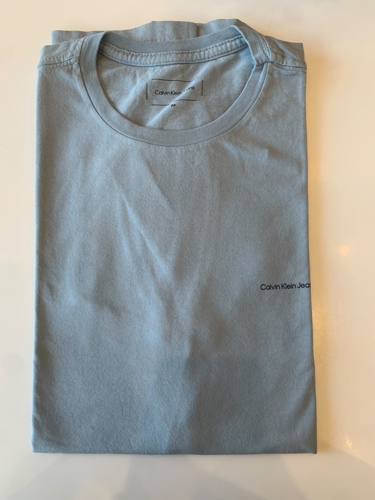 CAMISETA CKJ MAS MC LOGO BASICO PEITO AZUL BEBE