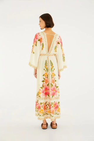VESTIDO CROPPED CAROLINA FARM BEGE