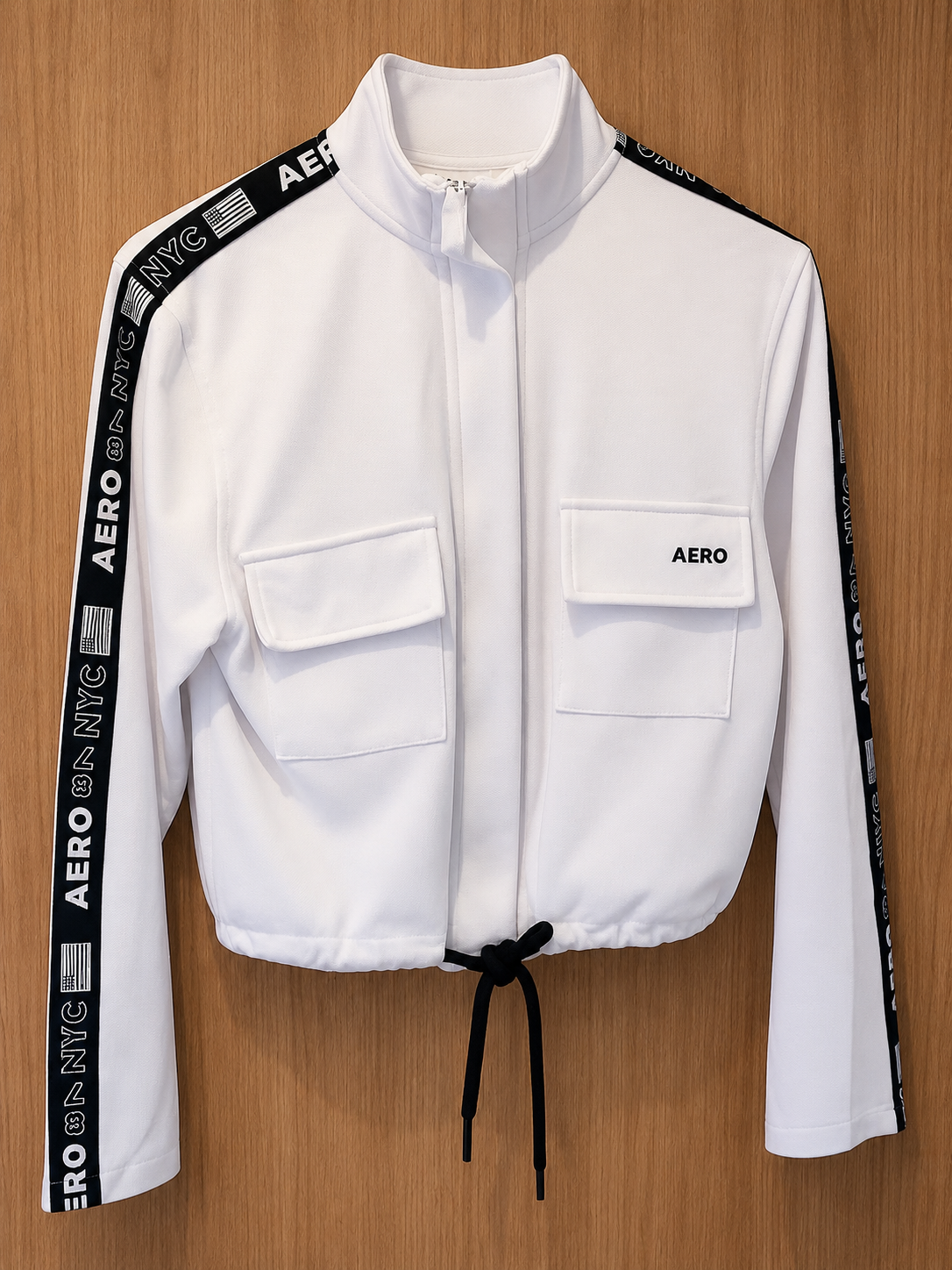 MOLETOM FEM ABERTO SURPLUS AEROPOSTALE BRANCO