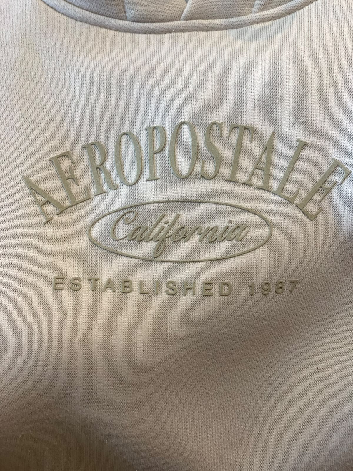 MOLETOM FEM FECHADO AEROPOSTALE AREIA