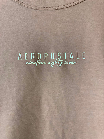 BLUSA FEM MC COTTON AEROPOSTALE MARROM