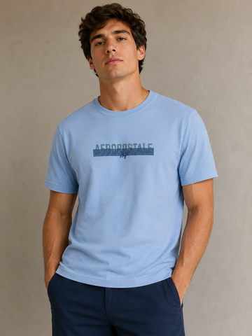 CAMISETA MAS MC COMFORT SILKADA AERO AZUL JEANS