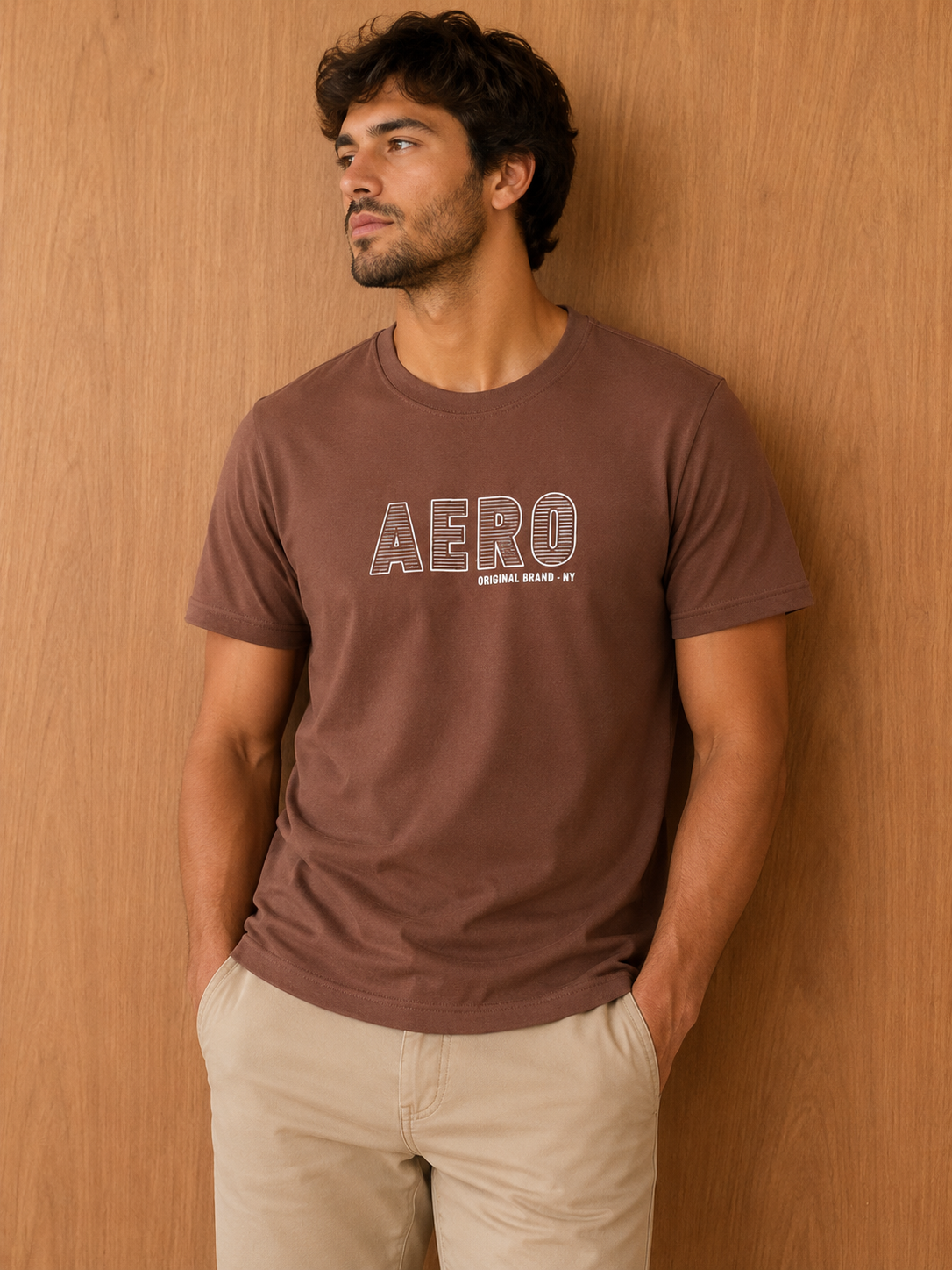 CAMISETA MAS MC OVERSIZED SILKADA AERO MARROM