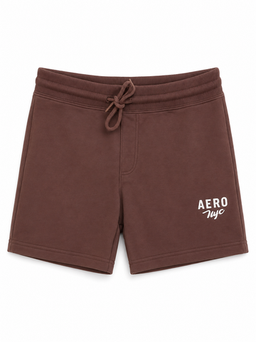 BERMUDA MAS MOLETOM AEROPOSTALE MARROM