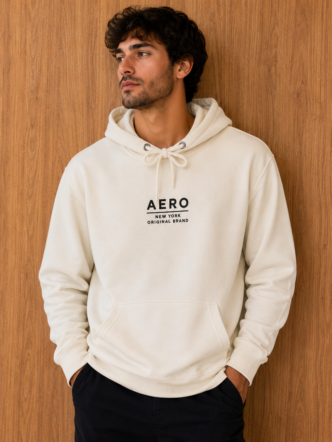MOLETOM MAS FECHADO AEROPOSTALE CAQUI