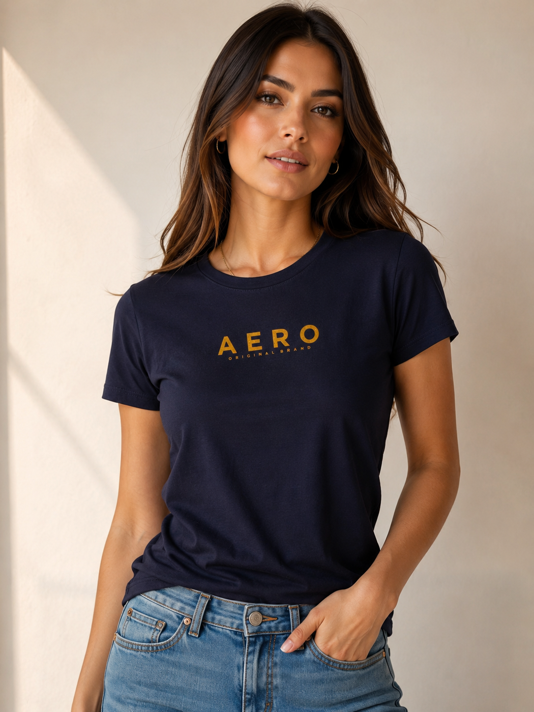BLUSA FEM MC NIGHT AEROPOSTALE PRETO