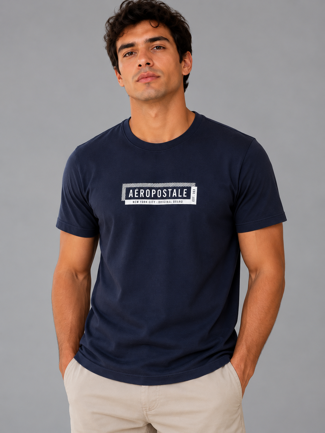 CAMISETA MAS MC SILKADA AEROPOSTALE PRETO