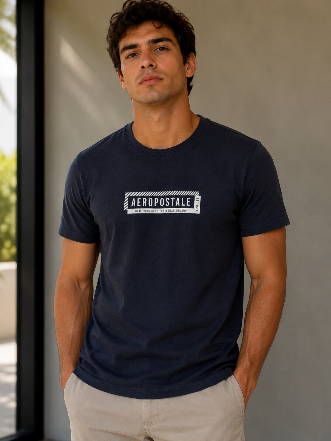 CAMISETA MAS MC SILKADA AEROPOSTALE PRETO