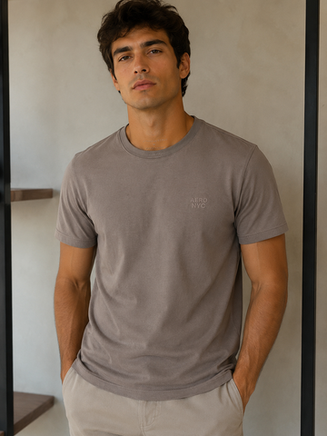 CAMISETA MC MAS PIMA TOUCH AEROPOSTALE MARROM