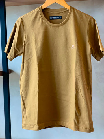 CAMISETA MC MAS 100 ALGODAO BRENDON CARAMELO