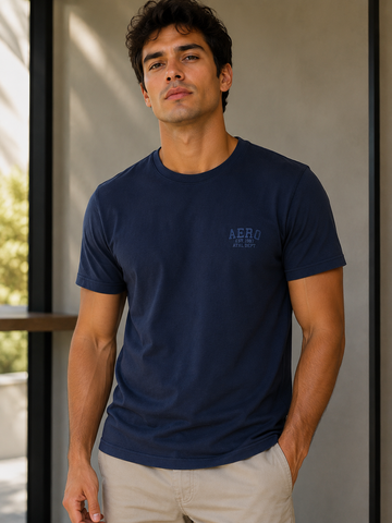 CAMISETA MAS MC COTTON AEROPOSTALE MARINHO