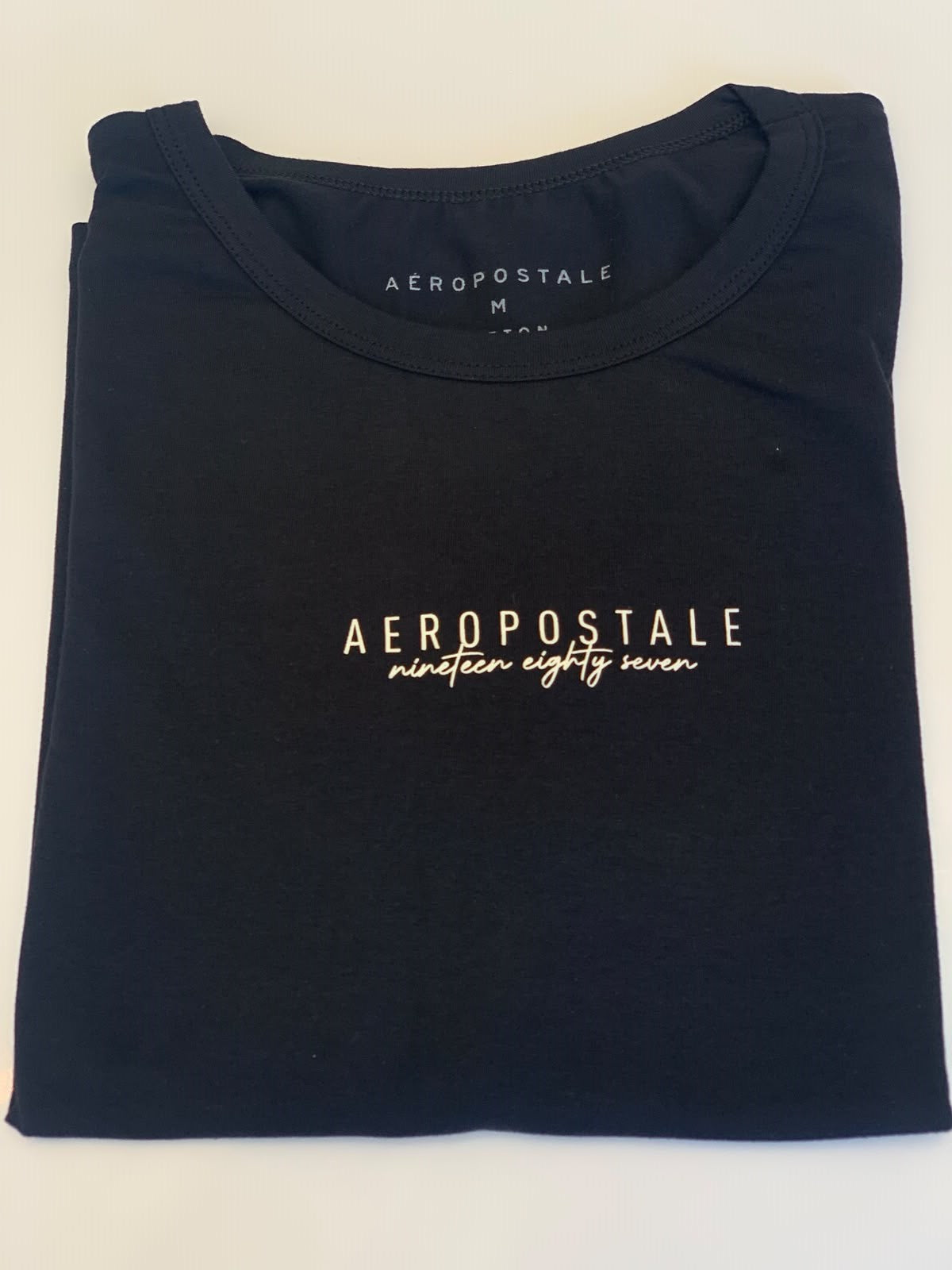 BLUSA FEM MC COTTON AEROPOSTALE PRETO