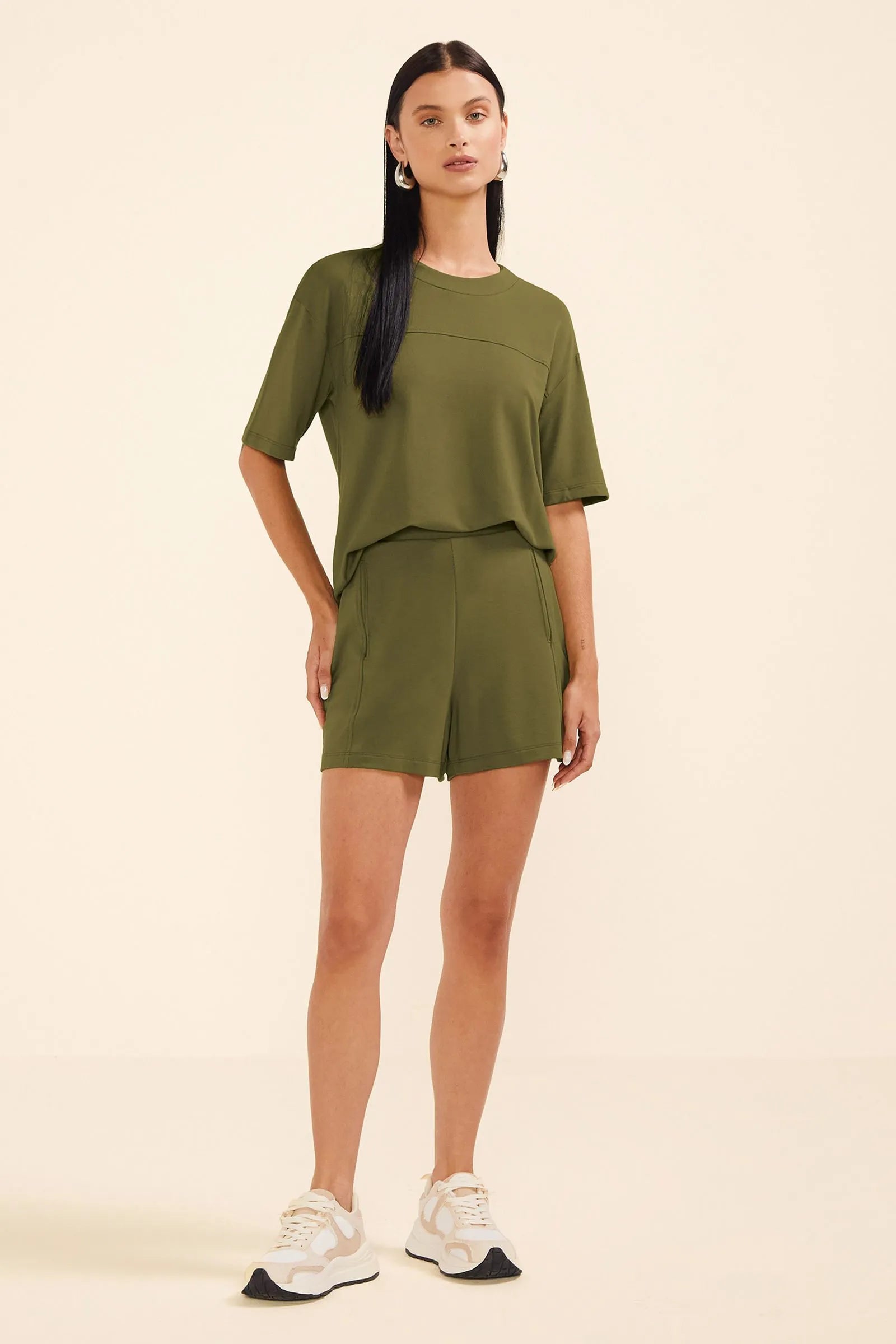 BLUSA FEM MC VISCOSE C ELAST MARIALICIA VERDE MUSGO