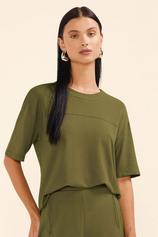 BLUSA FEM MC VISCOSE C ELAST MARIALICIA VERDE MUSGO