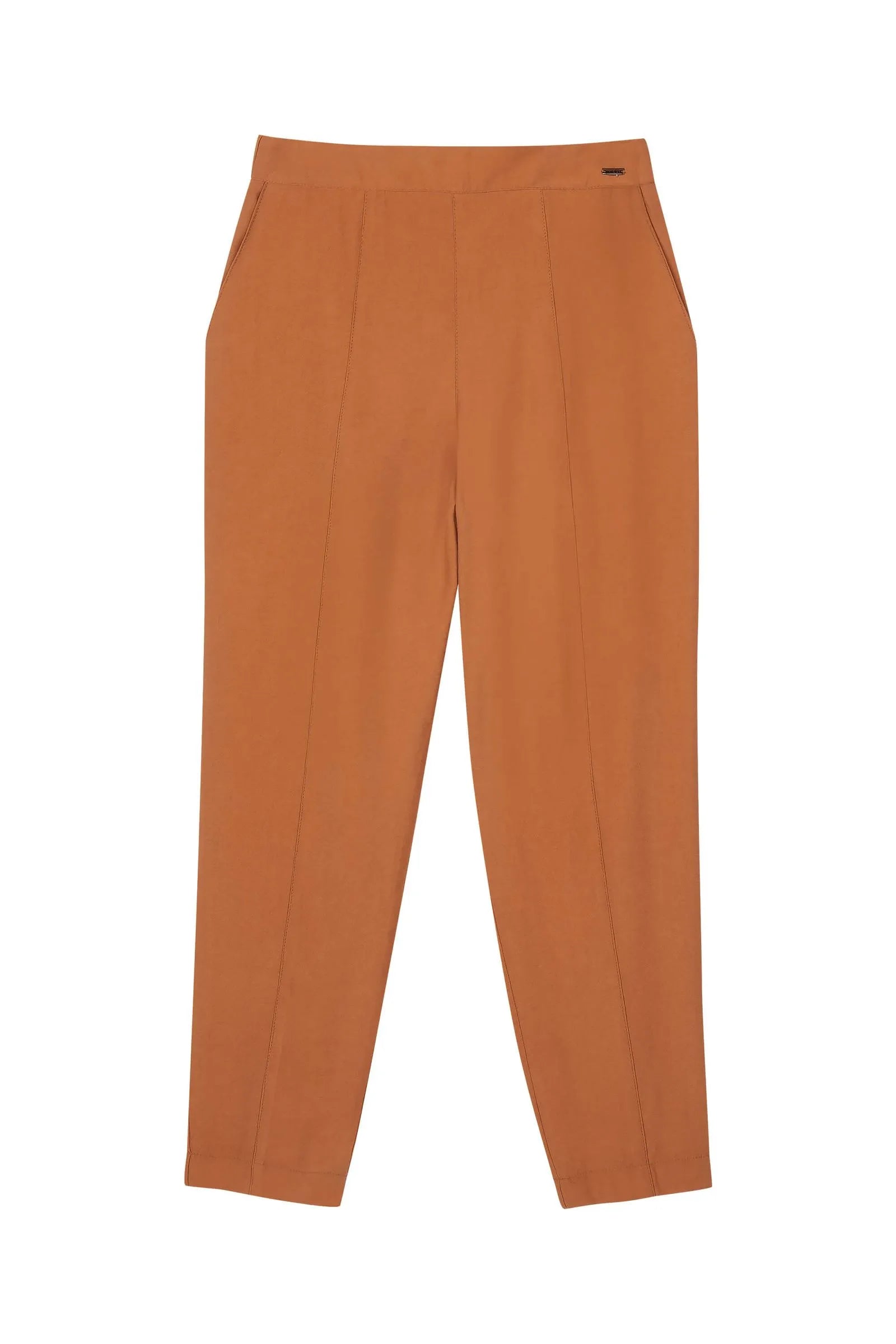CALCA FEM VISCOSE ZIP LAT MARIALICIA CARAMELO