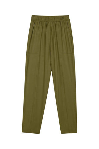 CALCA FEM VISCOSE BOLSOS C ELASTICO VERDE MUSGO