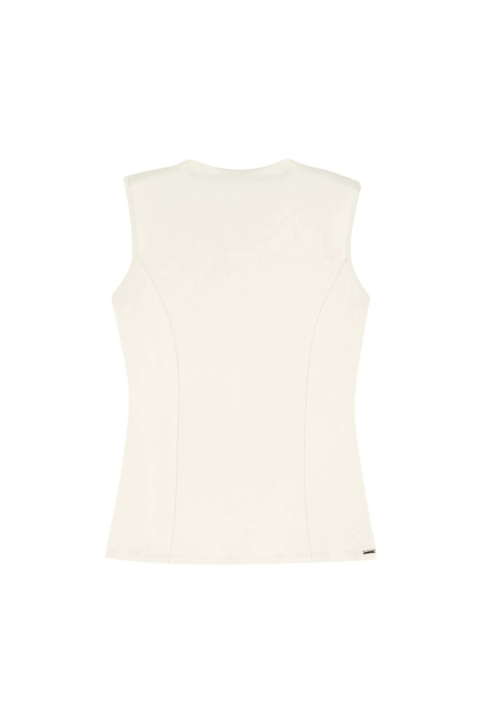 REGATA FEM EM MALHA TRICO DE VISCOSE OFF WHITE
