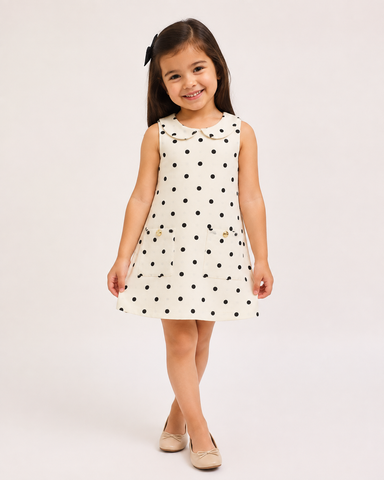 VESTIDO SM GOLA BOLSOS MLT LOTUS POA MARFIM