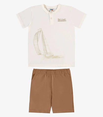 CONJ MAS CAM BARCO WE LIVE FOR E BERM OFF WHITE/CAMEL