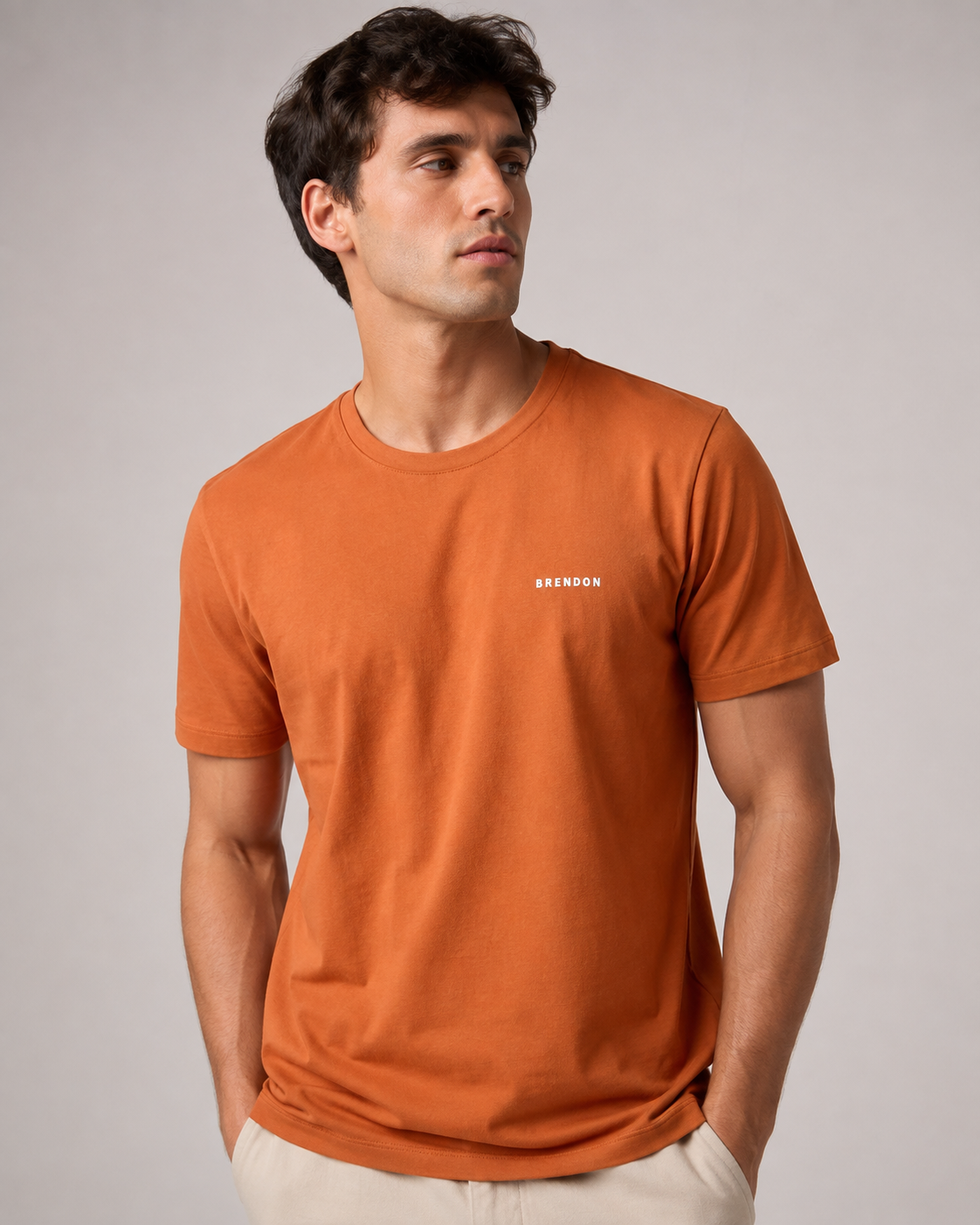 CAMISETA MC MAS COTTON BRENDON TERRACOTA