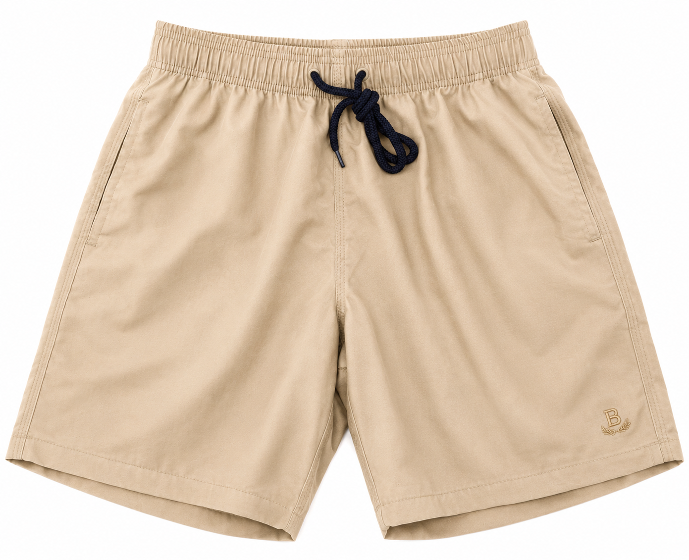 SHORT TACTEL MAS LISO C ELAST COLLOR AREIA/MARINHO