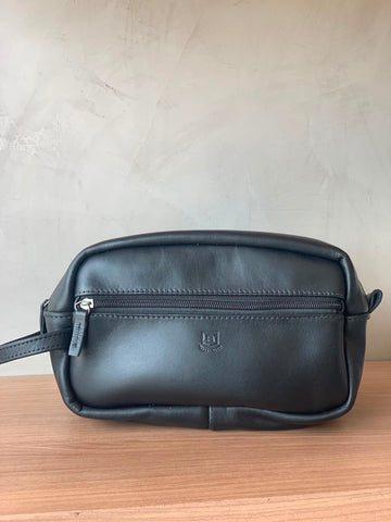 NECESSAIRE COURO BRENDON PRETO