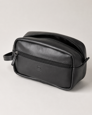 NECESSAIRE COURO BRENDON PRETO