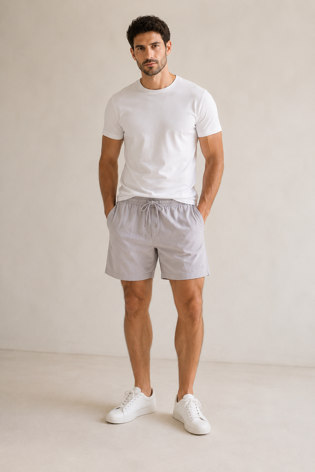 BERMUDA MAS ALFA PREMIUM VISCOSE BRENDON CINZA CLARO