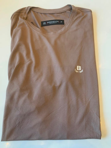CAMISETA DRY FIT MESH BRENDON BEGE ESCURO