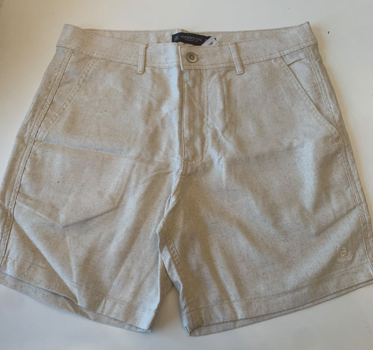 BERMUDA MAS LINHO CASUAL BRENDON OFF WHITE