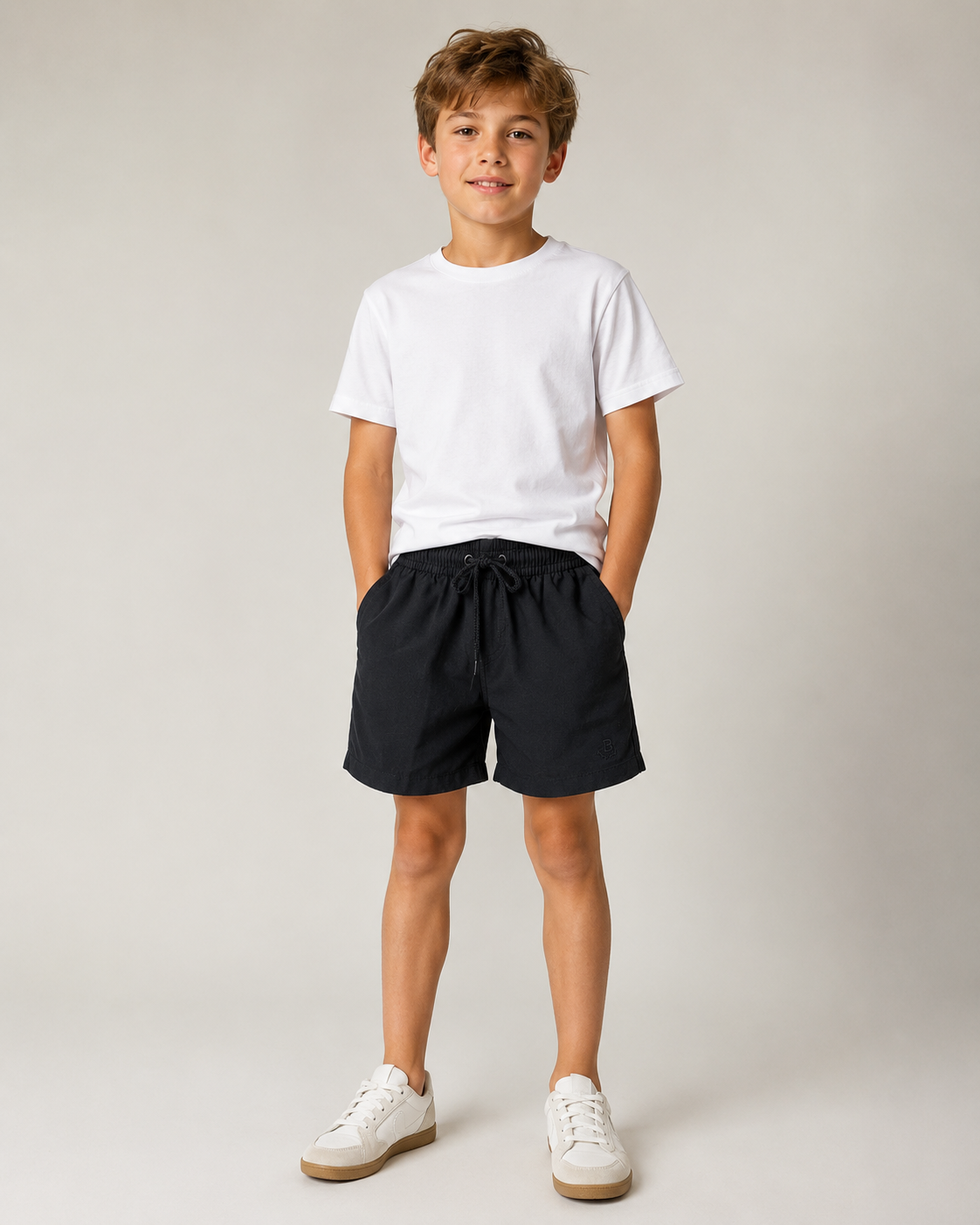 SHORT LINHO MASC KIDS LISO BRENDON PRETO