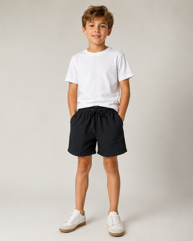 SHORT LINHO MASC KIDS LISO BRENDON PRETO