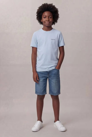 CAMISETA MAS CKJ KIDS LOGO PEITO AZUL BEBE