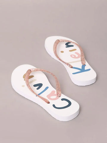 CHINELO CKJ FEM KIDS COLORFUL BRANCO