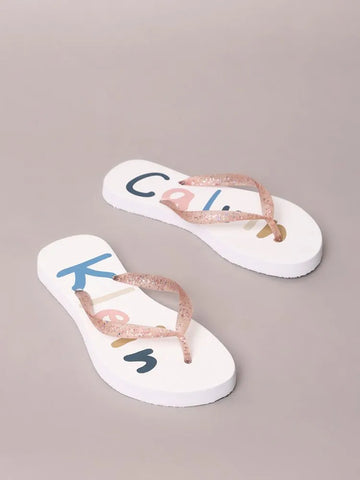 CHINELO CKJ FEM KIDS COLORFUL BRANCO
