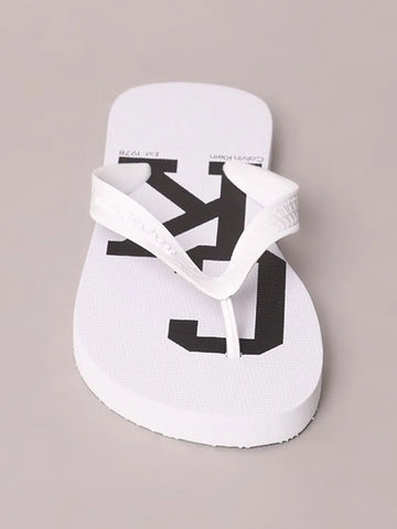 CHINELO MAS CK KIDS OVER LOGO CK COLLEGE BRANCO