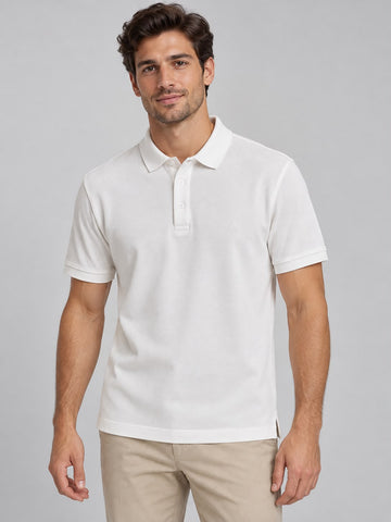 POLO MC MAS ARAMIS COTTON PIQUET BASIC BRANCO