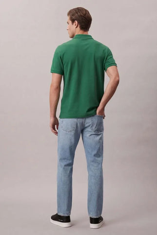 POLO CKJ MASC MC LOGO RE ISSUE PEITO VERDE