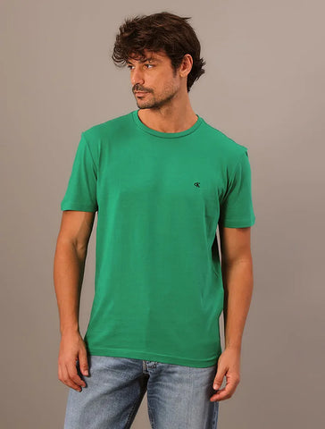 CAMISETA CKJ MAS MC CK BORDADO VERDE MEDIO