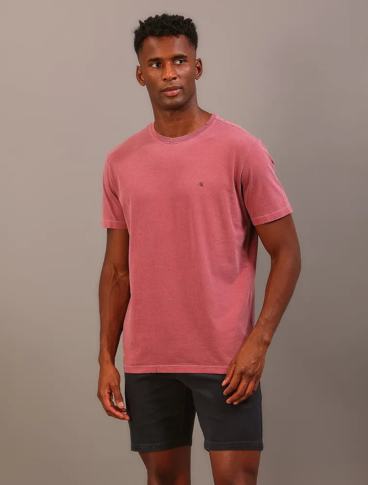 CAMISETA CKJ MAS MC LOGO MONOGRAM BORDO
