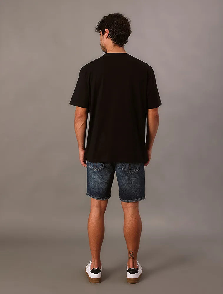 CAMISETA MC CKJ MAS OVERSIZED CK MANGA PRETO