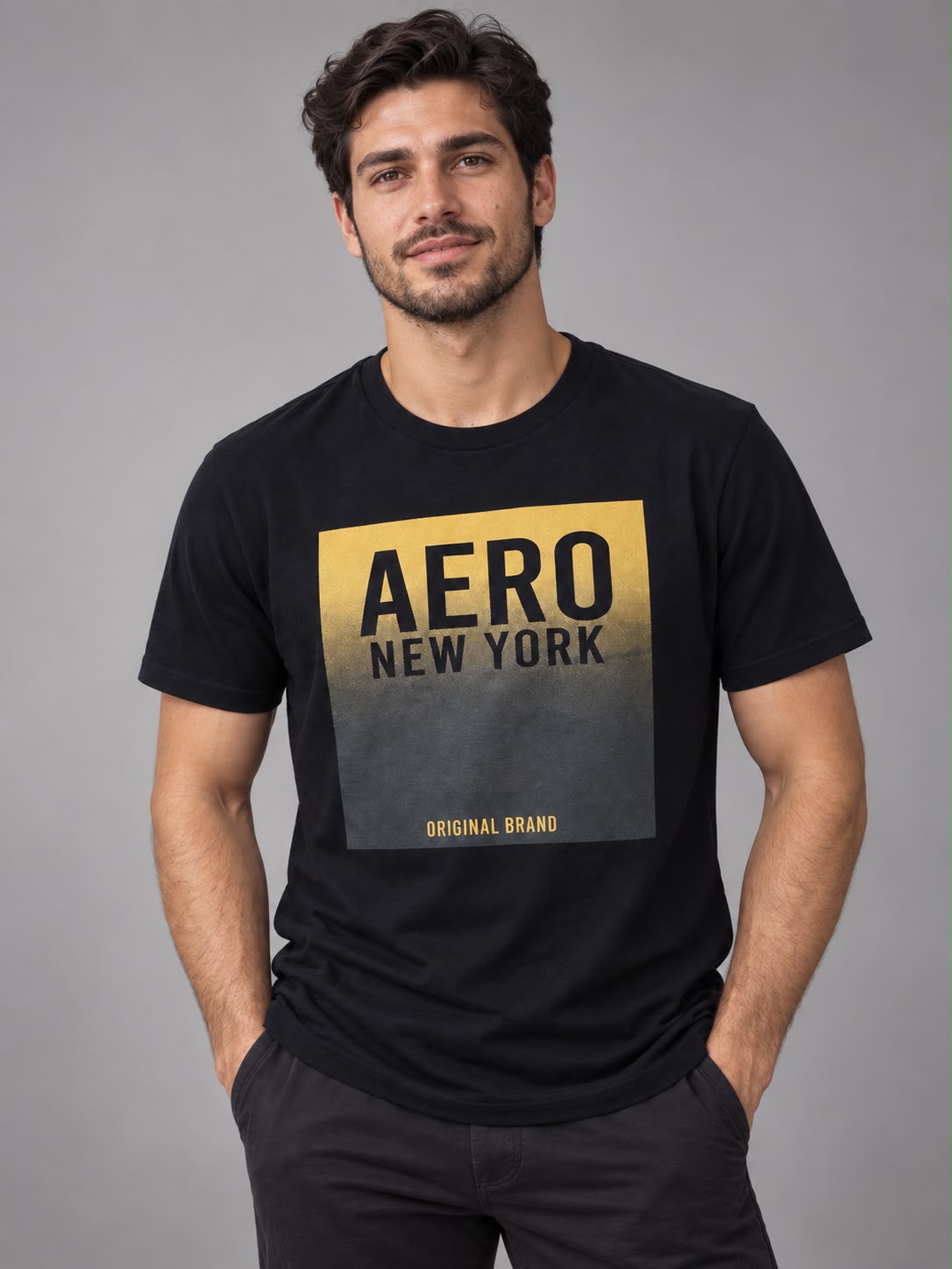 CAMISETA MAS MC PLATINUM AEROPOSTALE PRETO