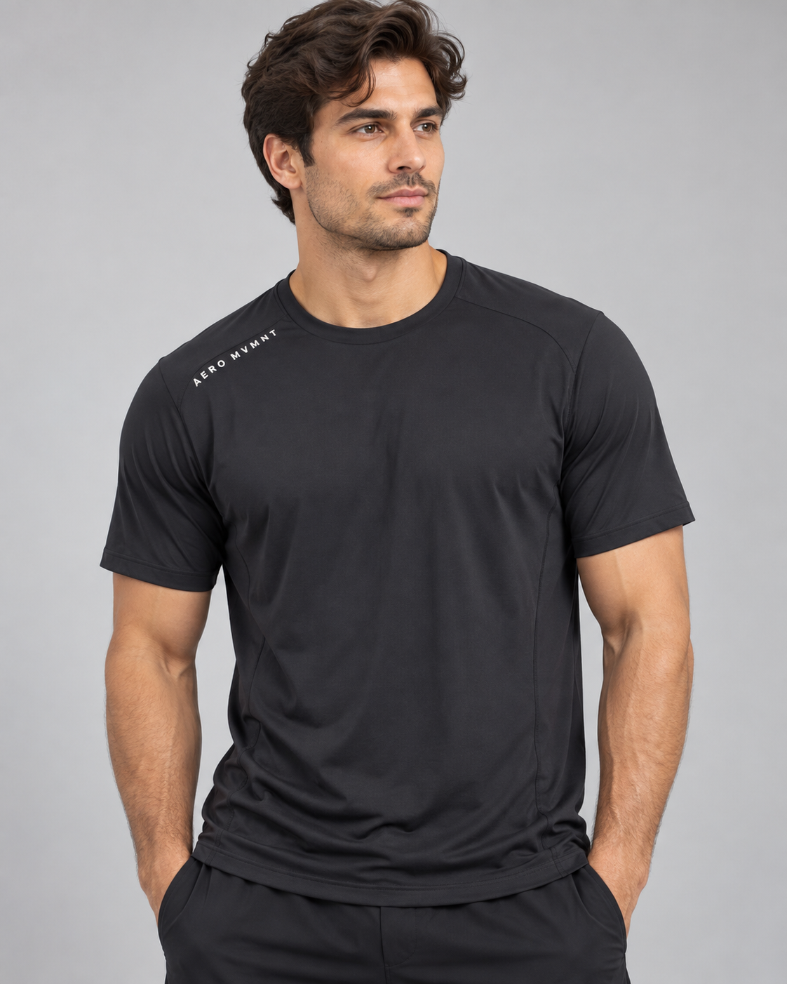 CAMISETA MAS MC MVMNT AEROPOSTALE PRETO
