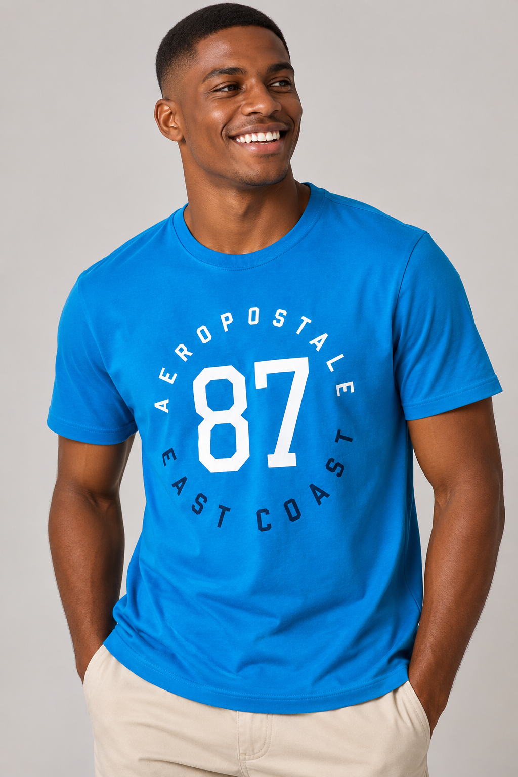 CAMISETA MAS MC SILKADA AEROPOSTALE AZUL